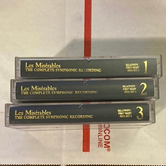 Les Misérables Cassette  Tapes Complete Symphonic Recording 3 Tapes FULL SET - Picture 2 of 5